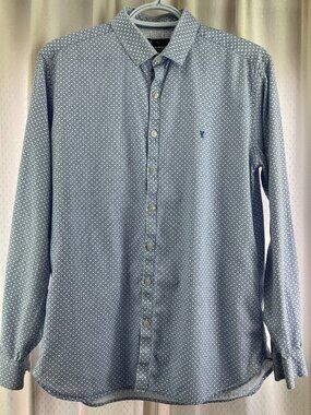 Van Heusen Men's Button Up Long Sleeve Dress Shirt Slim Fit Size 40 cm (Medium)